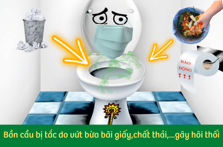 cách thông tắc bồn cầu