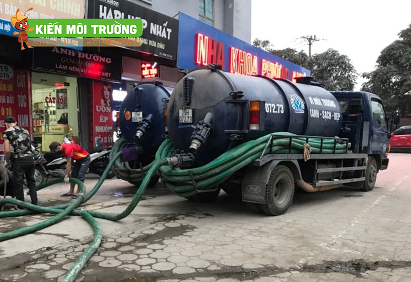 hút bể phốt tại mê linh