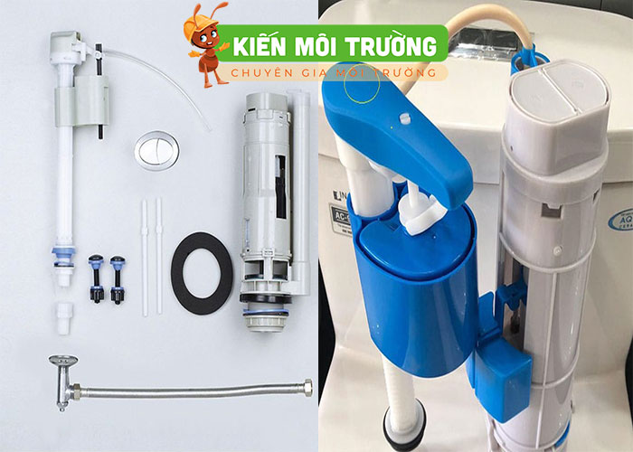 Cấu tạo của bộ xả nước bồn cầu 2 nút nhấn bộ xả bồn cầu