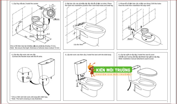 cách lắp đặt bồn cầu
