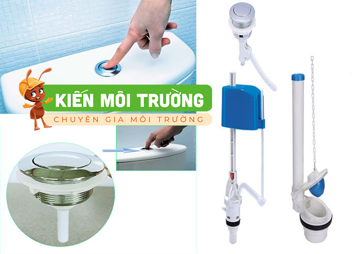 Cấu tạo chi tiết của bộ xả nước bồn cầu một nút nhấn bộ xả bồn cầu