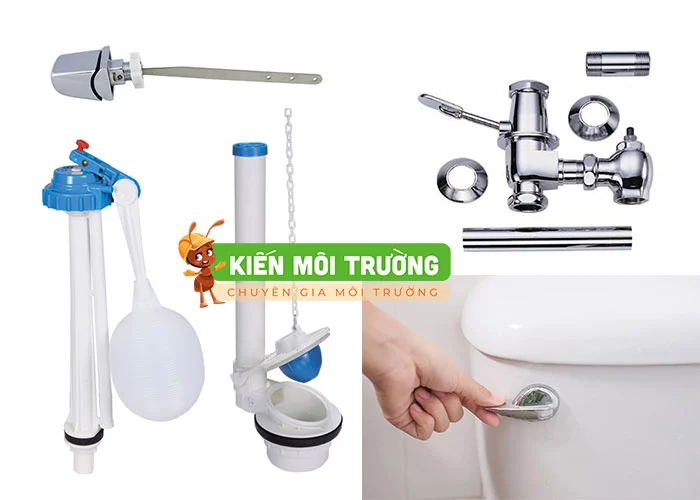 Chi tiết cấu tạo của bộ xả bồn cầu tay gạt bộ xả bồn cầu