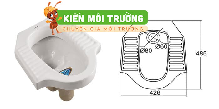 Kích thước bồn cầu ngồi xổm kích thước bồn cầu
