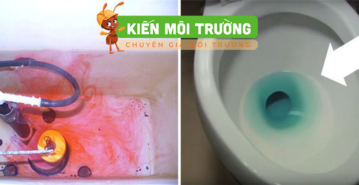 Nhận biết rỉ nước bồn cầu bằng phẩm màu bồn cầu bị rò rỉ nước