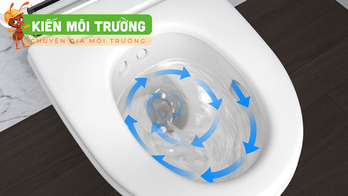 bồn cầu xả nước không xoáy