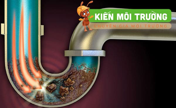 Sử dụng bột thông ống thoát nước chuyên dụng kích thước ống thoát nước chậu rửa bát