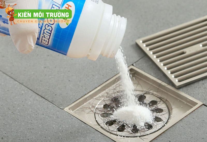 cách sử dụng bột thông bồn rửa bát