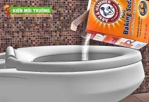 cách thông tắc bồn cầu bằng baking soda