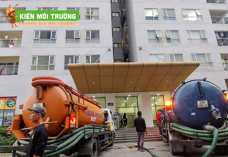 hút bể phốt tại Xuân Mai