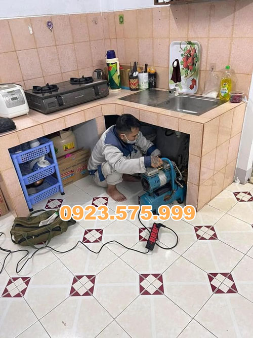 thông tắc chậu rửa bát tại hà đông